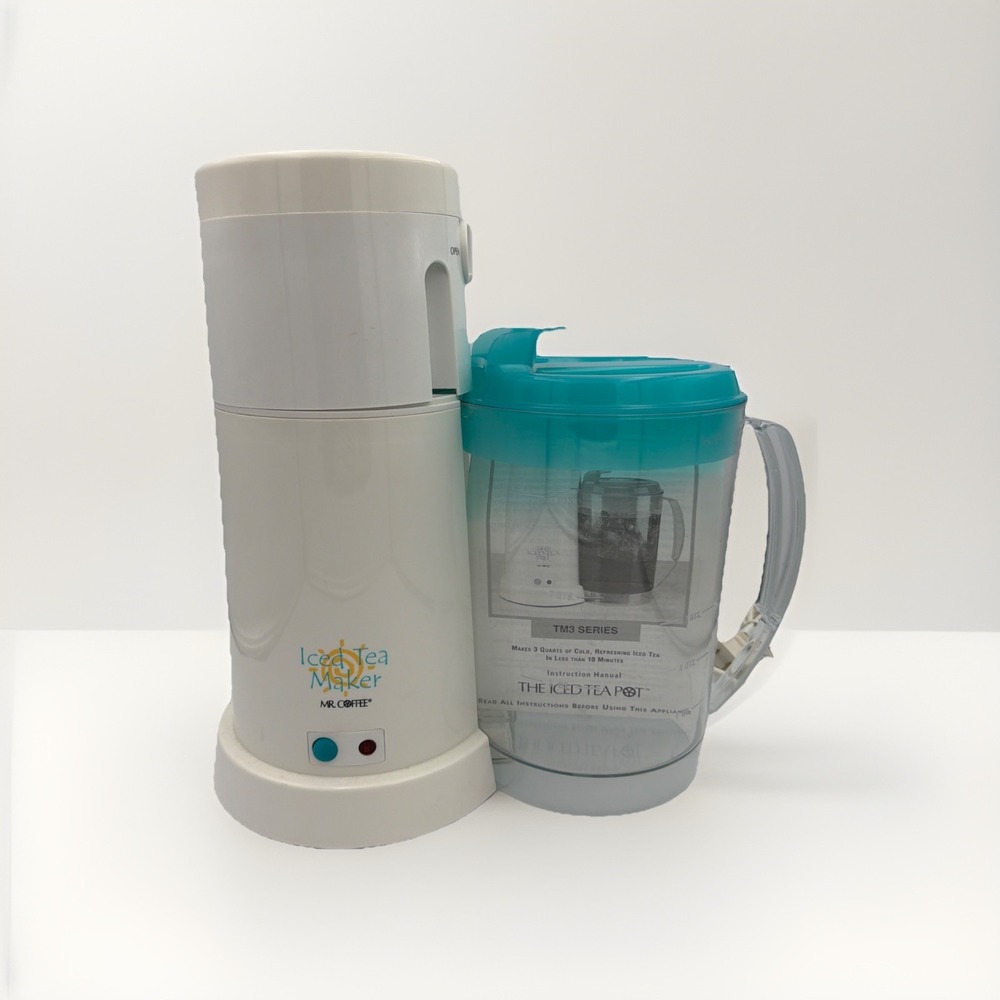 Mr. Coffee TM3 Iced Tea Pot Maker The 3 Quart Iced Tea Pot Blue